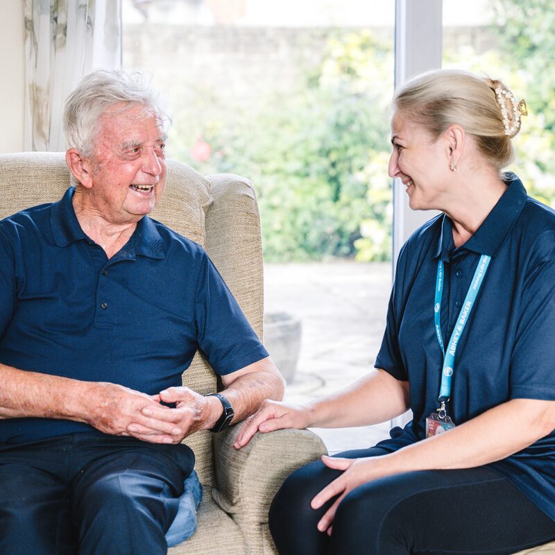 Abney & Baker carer with client